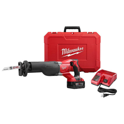 M18 18-Volt Lithium-Ion Cordless SAWZALL Reciprocating Saw W/(1) 3.0Ah Batteries, Charger, Hard Case - Super Arbor