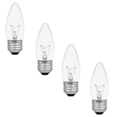 Sylvania 40-Watt Double Life B10 Incandescent Light Bulb (4-Pack) - Super Arbor