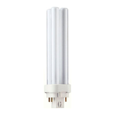 Philips 18-Watt CFLNI PL-C (G24q-2) Energy Saver (Non-Integrated) 4-Pin Light Bulb Soft White (2700K) - Super Arbor