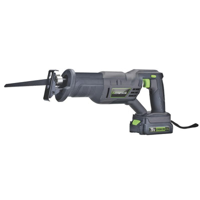20-Volt Lithium-ion Cordless Variable Speed Quick-Change Reciprocating Saw with Battery, Charger and 2 Blades - Super Arbor