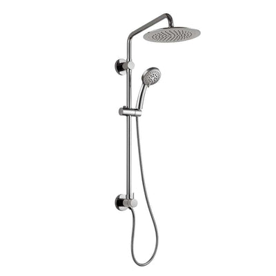 Riviera 4-Spray 1.8 GPM 8 in. Wall Mounted Dual Shower Head and Handheld Shower Head in Brushed Nickel - Super Arbor