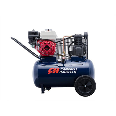 20 Gal. Horizontal Gas Single-Stage 10.2 CFM GX160 Honda Portable Air Compressor - Super Arbor