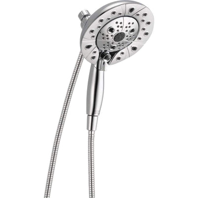 In2ition Two-in-One 5-Spray 6.6 in. Dual Wall Mount Fixed and Handheld H2Okinetic Shower Head in Chrome - Super Arbor
