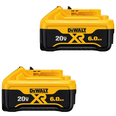 20-Volt MAX XR Lithium-Ion Premium Battery Pack 6.0Ah (2-Pack) - Super Arbor