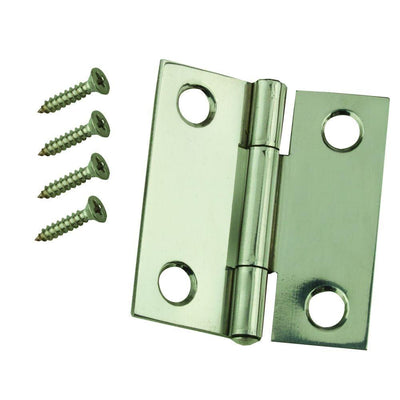 1-1/2 in. x 1-1/2 in. Stainless Steel Narrow Utility Hinge Non-Removable Pin (2-Pack) - Super Arbor