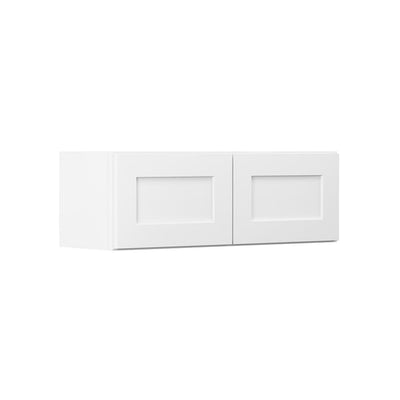 Shaker Ready To Assemble 30 in. W x 42 in. H x 12 in. D Plywood Wall Kitchen Cabinet in Denver White Painted Finish