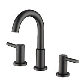 Jacuzzi Duncan Matte Black 2-Handle Widespread WaterSense Bathroom Sink Faucet with Drain - Super Arbor