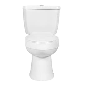 AquaSource Henshaw White WaterSense Dual Flush Elongated Chair Height 2-Piece Toilet 12-in Rough-In Size - Super Arbor