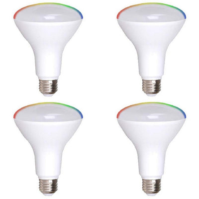 Simply Conserve 60-Watt Equivalent BR30 ENERGY STAR Smart LED Light Bulb with Color Select No Hub Required (4-Pack) - Super Arbor