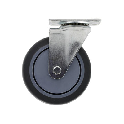 5 in. Medium Duty Gray TPR Swivel Plate Caster with 350 lbs. Weight Capacity - Super Arbor