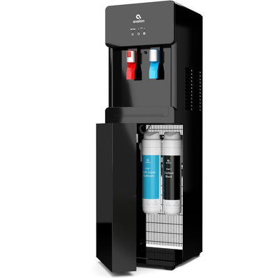 Self-Cleaning Touchless Bottle-Less Water Cooler Dispenser with Hot/Cold Water, Child Lock, NSF/UL/ENERGY STAR, Black - Super Arbor