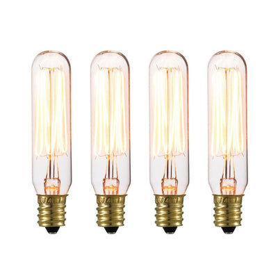 Globe Electric 40-Watt T6 Vintage Edison Incandescent Light Bulb (4-Pack) - Super Arbor