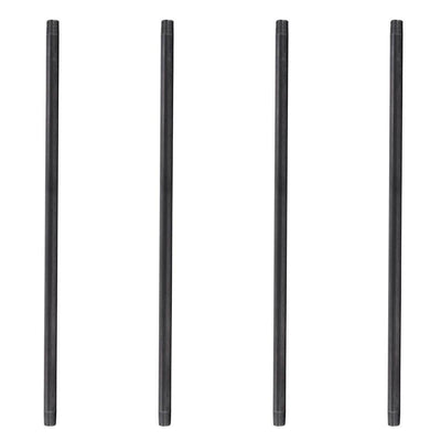 3/4 in. x 36 in. Black Industrial Steel Grey Plumbing Pipe (4-Pack) - Super Arbor