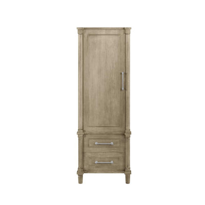 Aberdeen 20.71 in. W x 14.40 in. D x 60 in. H Single Door Linen Cabinet in Antique Oak - Super Arbor