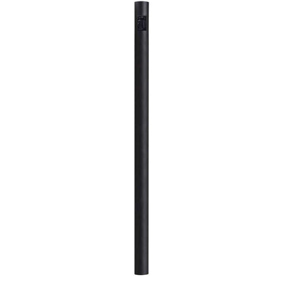 7 ft. Black Outdoor Direct Burial Lamp Post with Convenience Outlet fits 3 in. Post Top Fixtures - Super Arbor