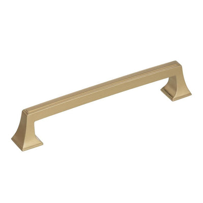 Mulholland 6-5/16 in (160 mm) Center-to-Center Golden Champagne Cabinet Drawer Pull - Super Arbor