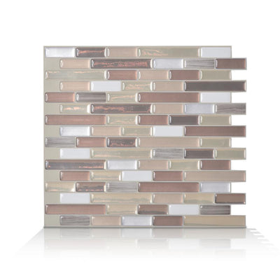 Muretto Durango Multi 10.20 in. W x 9.10 in. H Peel and Stick Decorative Mosaic Wall Tile Backsplash (4-Pack) - Super Arbor
