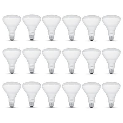 Feit Electric 65-Watt Equivalent BR30 Dimmable CEC Compliant E26 LED Flood Light Bulb, Soft White (18-Pack) - Super Arbor