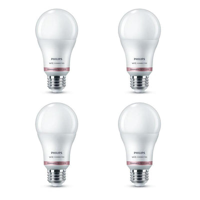 Daylight A19 LED 60-Watt Equivalent Dimmable Smart Wi-Fi Wiz Connected Wireless Light Bulb (4-Pack) - Super Arbor