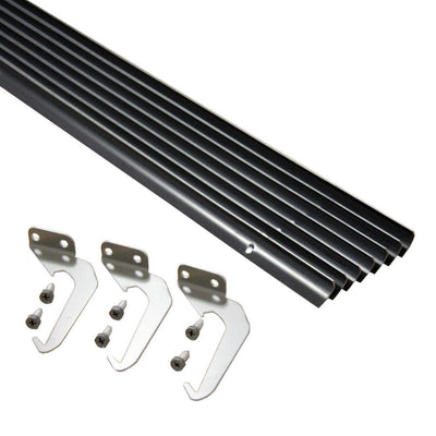 4 in. x 25 ft. Brown Aluminum Gutter with Brackets & Screws - Value Pack of 25 ft. - Super Arbor