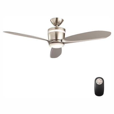 Federigo 48 in. Integrated LED Indoor Nickel Ceiling Fan with Light Kit and Remote Control - Super Arbor