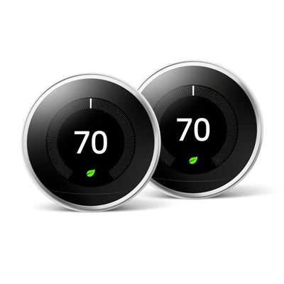 Nest Learning Thermostat 3rd Gen in Polished Steel (2-Pack) - ARB775W Exclusive - Super Arbor