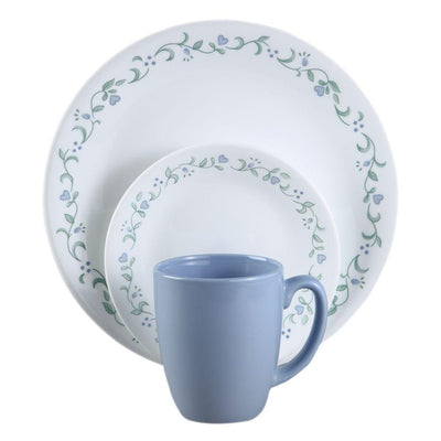 16-Piece Casual Country Cottage Glass Dinnerware Set (Service for 4) - Super Arbor