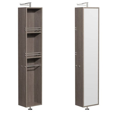 Wyndham Collection Amare 13.75-in W x 73-in H x 15-in D Gray Oak MDF Wall-mount Linen Cabinet