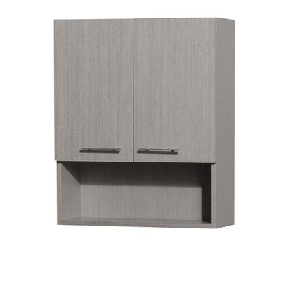 Wyndham Collection Centra 24-in W x 29-in H x 8.75-in D Gray Oak Bathroom Wall Cabinet