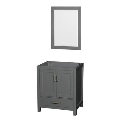 Wyndham Collection Sheffield 29-in Dark Gray Bathroom Vanity Cabinet (Mirror Included)