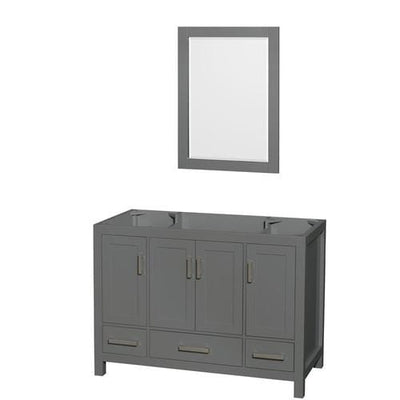 Wyndham Collection Sheffield 47-in Dark Gray Bathroom Vanity Cabinet (Mirror Included)