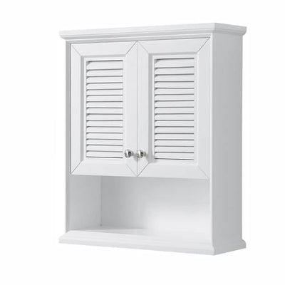 Wyndham Collection Tamara 25-in W x 30-in H x 9-in D White Bathroom Wall Cabinet