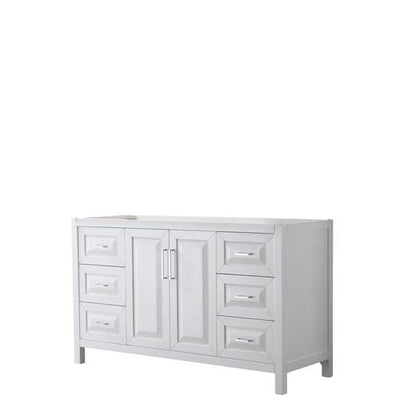 Wyndham Collection Daria 59-in White Bathroom Vanity Cabinet
