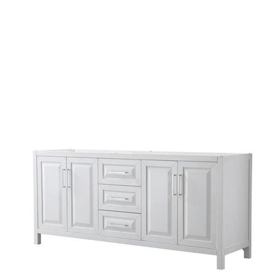 Wyndham Collection Daria 78.75-in White Bathroom Vanity Cabinet