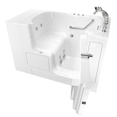 Gelcoat Value Series 52 in. x 32 in. Right Hand Walk-In Whirlpool and Air Bathtub with Outward Opening Door in White - Super Arbor