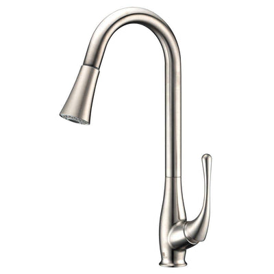 Singer Series Single-Handle Pull-Down Sprayer Kitchen Faucet in Brushed Nickel - Super Arbor