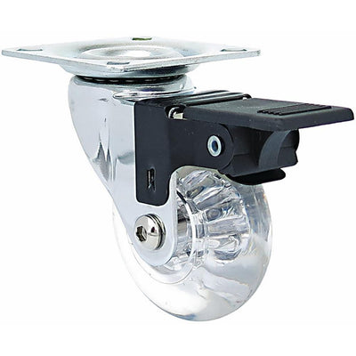 2 in. Mini-Jewel Swivel Caster with Brake and 110 lbs. Load Capacity (4-Pack) - Super Arbor