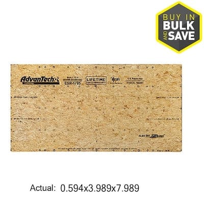 AdvanTech Flooring 23/32 CAT PS2-10 Tongue and Groove OSB Subfloor, Application as 4 x 8