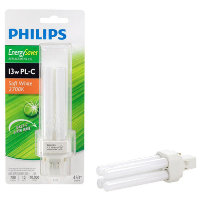 Philips 13-Watt Equivalent CFLNI 2-Pin GX23-2 CFL Light Bulb Soft White (2700K)