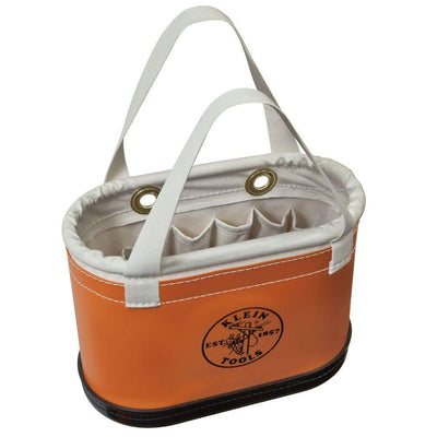 Hard-Body Bucket, 14-Pocket Oval Bucket, Orange/White - Super Arbor