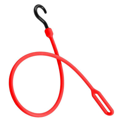 30 in. Polyurethane Loop End Bungee Cord with Molded Nylon Hook in Red - Super Arbor
