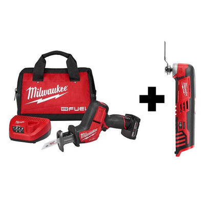 M12 FUEL 12-Volt Lithium-Ion Brushless Cordless HACKZALL Reciprocating Saw Kit w/ Free M12 Multi-Tool - Super Arbor