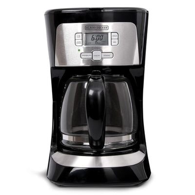 12-Cup Programmable Stainless Steel Drip Coffee Maker with Glass Carafe - Super Arbor