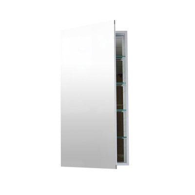 24 in. W x 40 in. H x 4 in. D Recessed or Surface Mount Anodized Aluminum Medicine Cabinet - Super Arbor