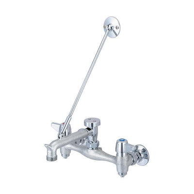 2-Handle Utility Faucet with Integral Stops in Rough Chrome - Super Arbor