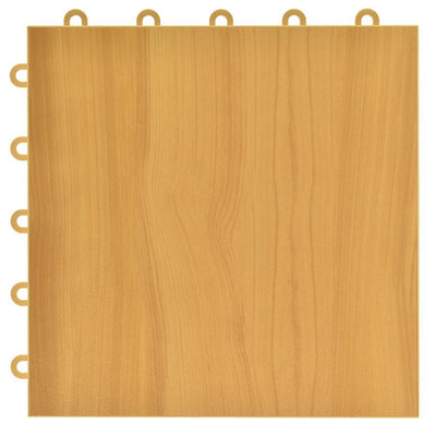 Greatmats Max Tile 12 in. x 12 in. x 5/8 in. Maple Plank Vinyl Interlocking Raised Modular Floor Tile (Case of 26)