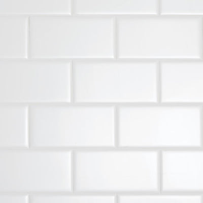 Daltile Restore 3 in. x 6 in. Ceramic Bright White Subway Tile (12.5 sq. ft. / Case) - Super Arbor