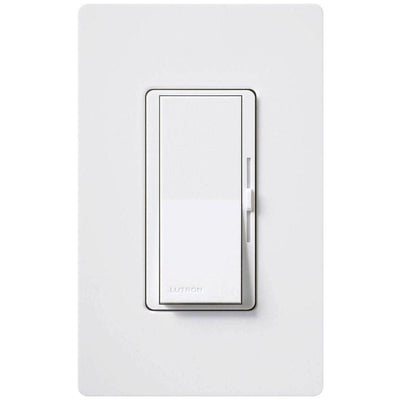 Lutron Diva 3-Speed Fan Control  with Wallplate Switch, Single-Pole, White - Super Arbor