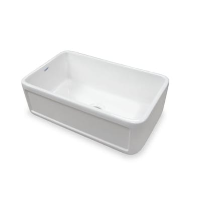 bante Duo 31-in x 18.8-in White Single Bowl Undermount Apron Front/Farmhouse Residential Kitchen Sink