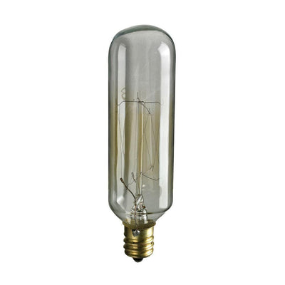Titan Lighting Ogden Collection 40-Watt Incandescent T6 Candelabra Filament Light Bulb - Vintage Style Light Bulb - Super Arbor
